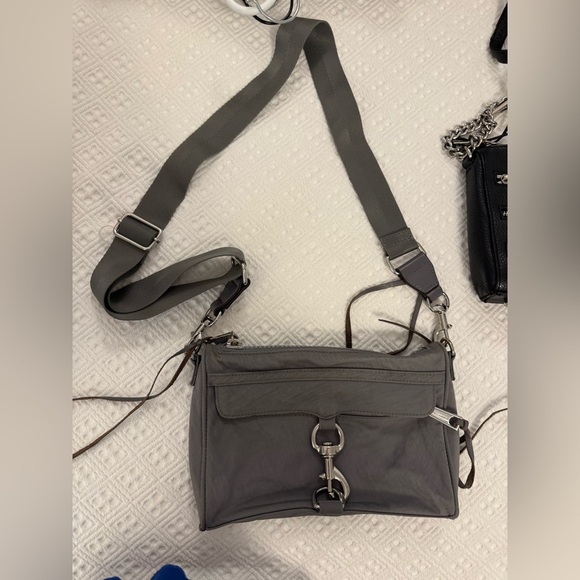 Rebecca Minkoff Charcoal Crossbody Bag with Silver Accents - Picture 3 of 6